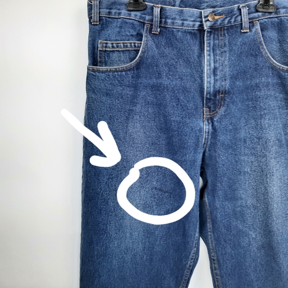 Cat's Eye Mens Straight Leg Denim Jeans Dark Wash Size 38 x 30 Classic High Rise - Picture 10 of 11